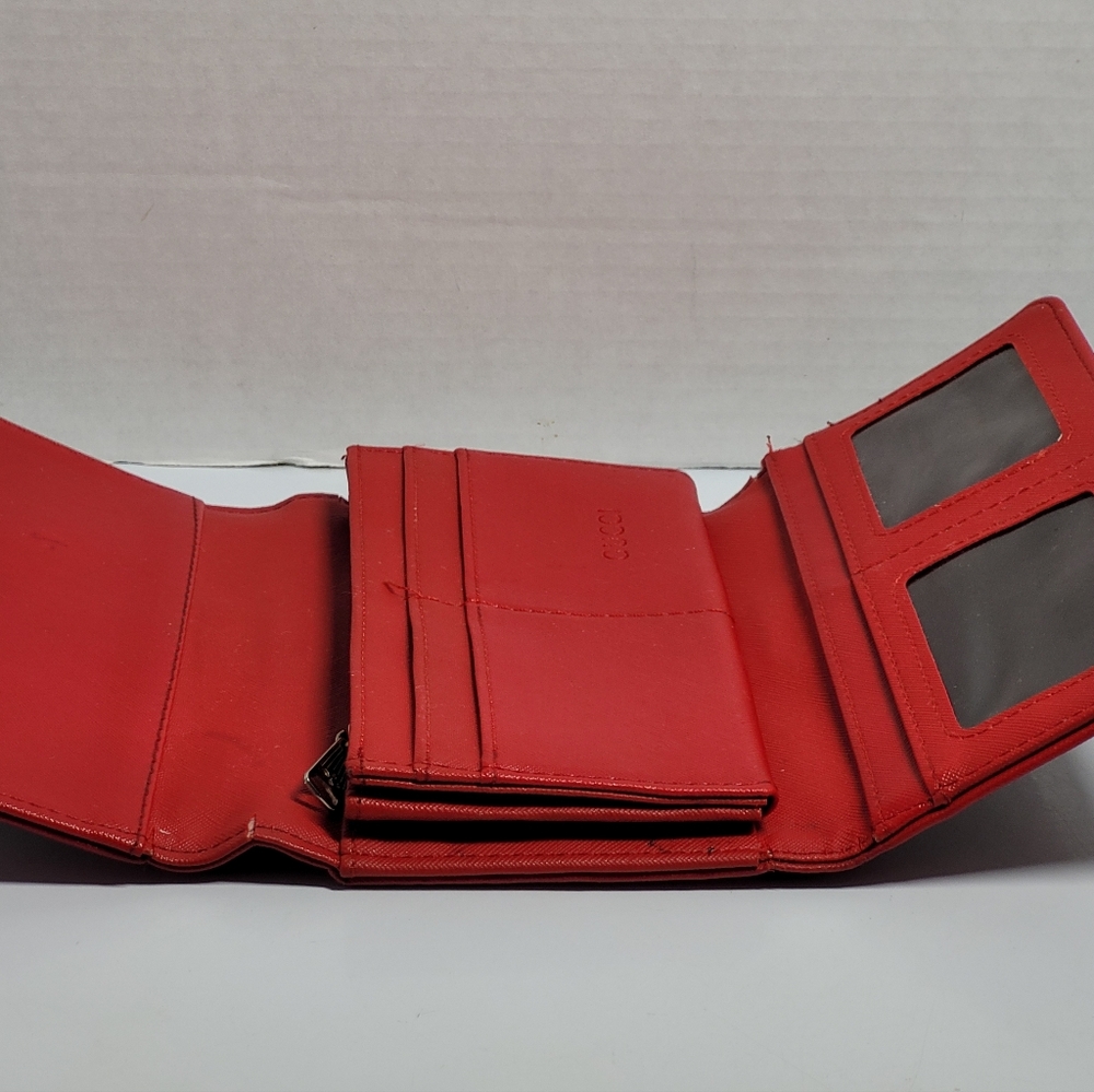 Gucci Ophidia GG Continental Wallet Supreme Canvas Brown/Red Trim W/Blemishes Se - Picture 11 of 16